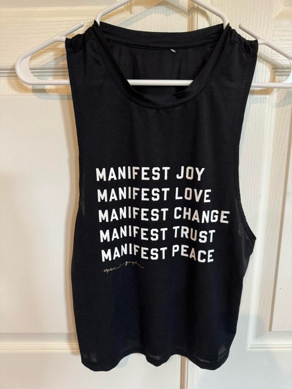 Spiritual Gangster Black Graphic Manifest Tank Top - Picture 2 of 5